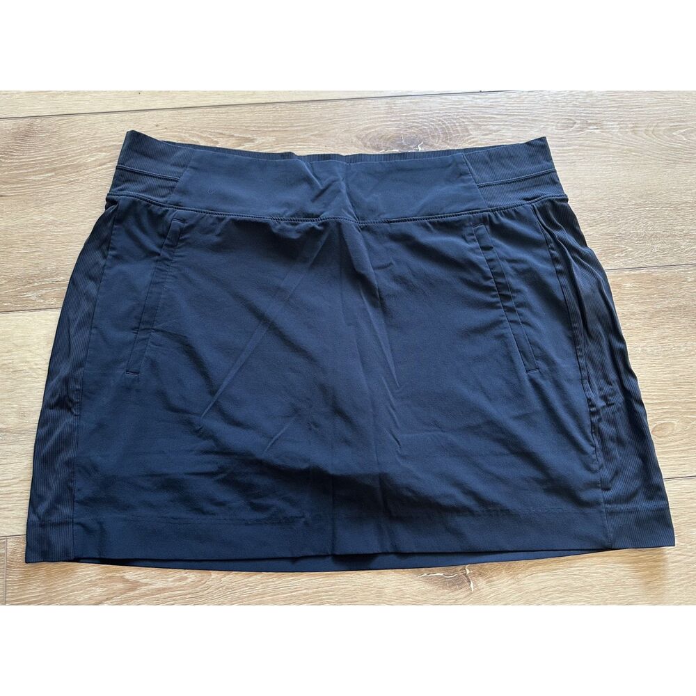 Women's Athleta Athletic Golf Skort w/ Pockets Size 18 Black EUC